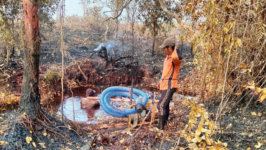 Hydrantenund Brunnen im Mawas-Gebiet